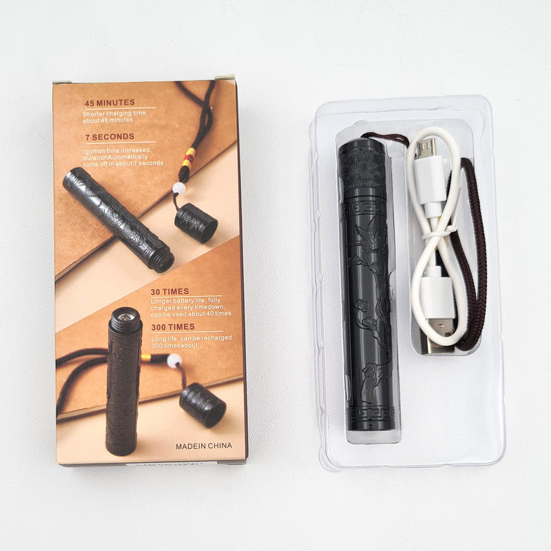 Electronic Cigarette Lighter - Rechargeable USB Flame-Free Arc Lighter for Smokers