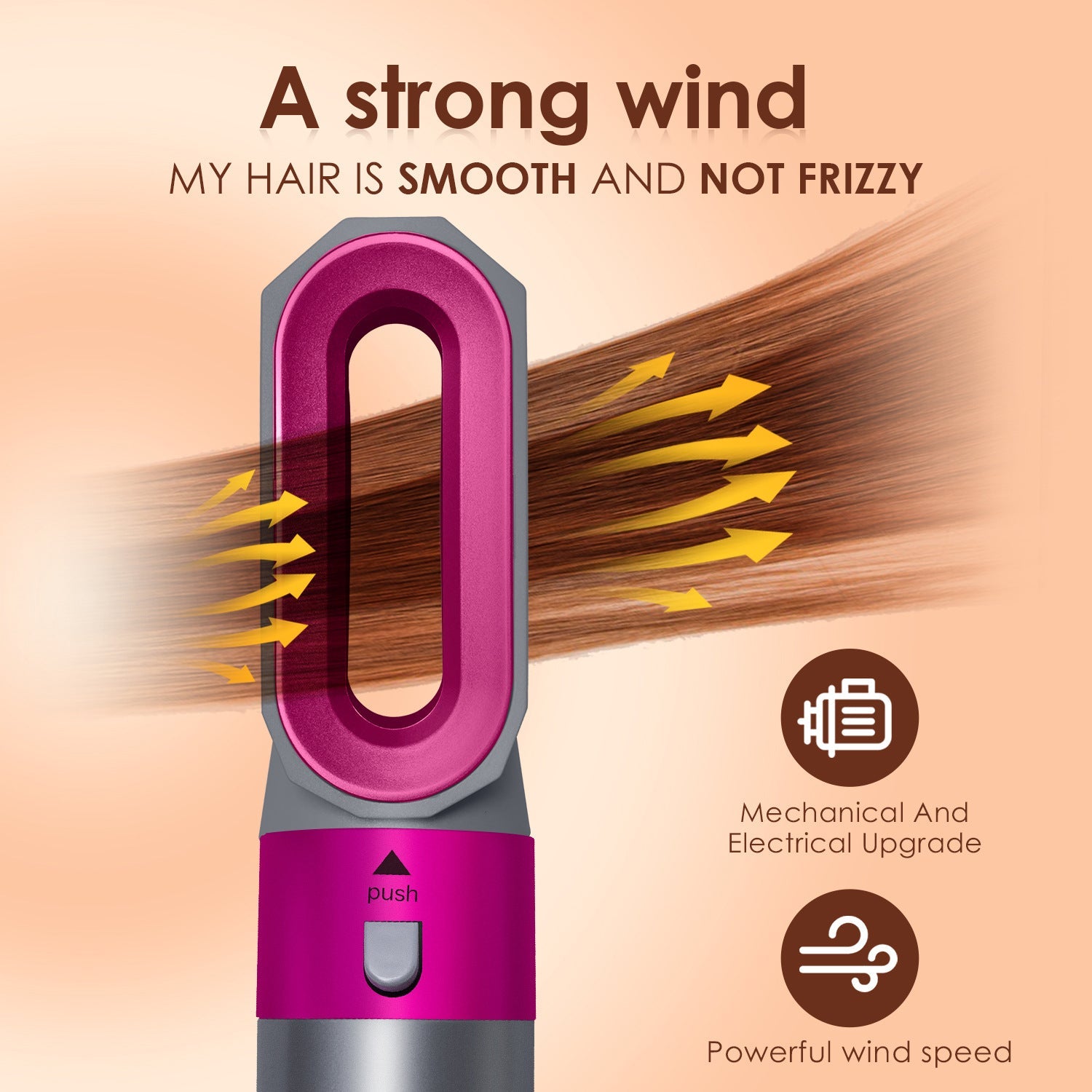 Hot Air Brush 5-in-1 - Dry, Style, and Volumize with Ionic Technology