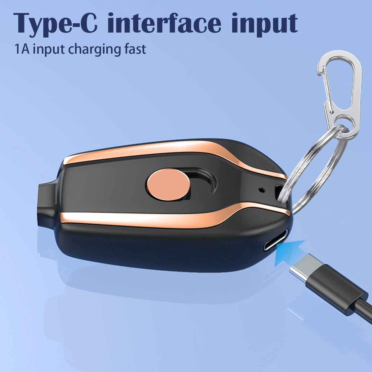 Mini Wireless Keychain Charger Power Bank - Portable Emergency Battery