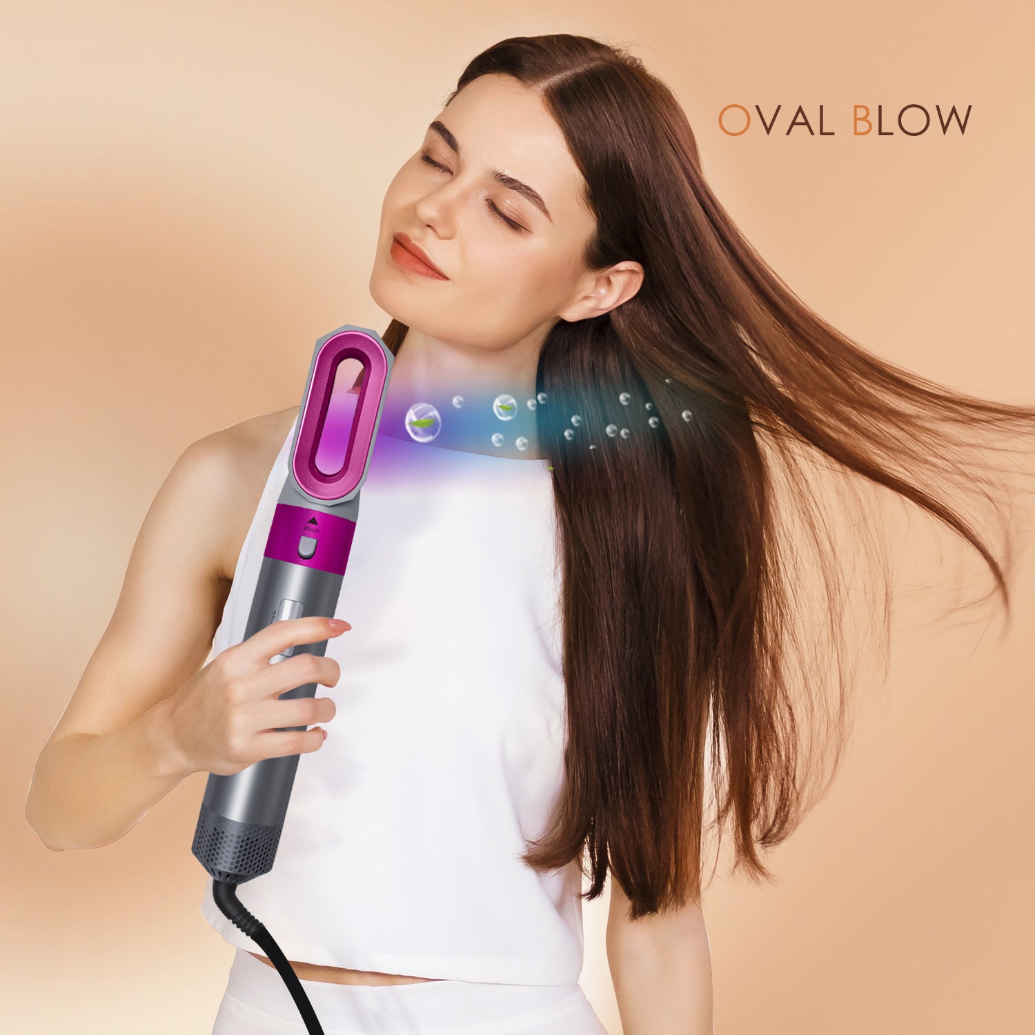 Hot Air Brush 5-in-1 - Dry, Style, and Volumize with Ionic Technology