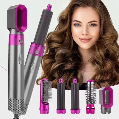 Hot Air Brush 5-in-1 - Dry, Style, and Volumize with Ionic Technology