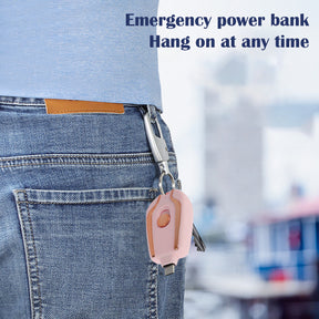 Mini Wireless Keychain Charger Power Bank - Portable Emergency Battery