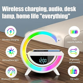LED Wireless Charger Speaker – Multifunctional Sound & Light Fusion