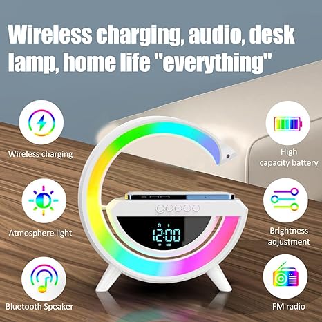LED Wireless Charger Speaker – Multifunctional Sound & Light Fusion